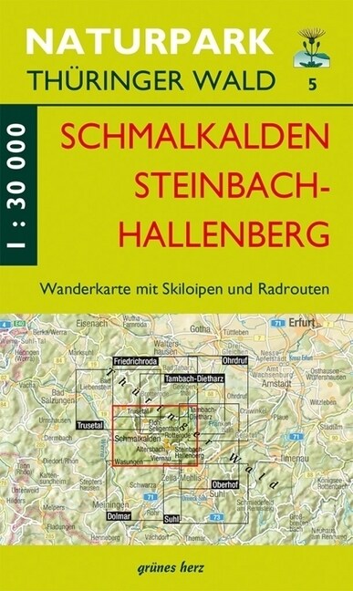 Wanderkarte Schmalkalden und Steinbach-Hallenberg (Sheet Map)