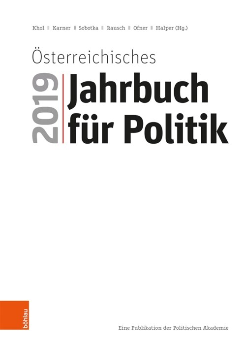 Osterreichisches Jahrbuch fur Politik 2019 (Paperback)