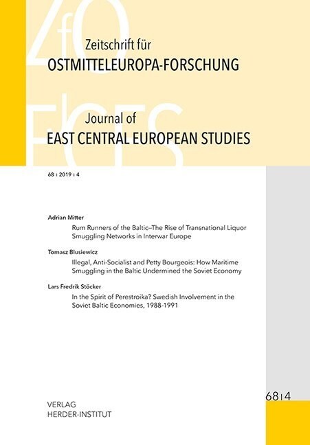 Zeitschrift fur Ostmitteleuropa-Forschung (ZfO) 68/4 / Journal of East Central European Studies (JEcES) (Paperback)