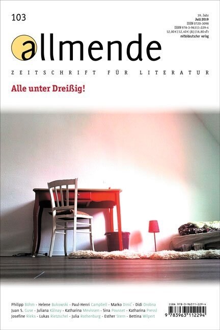 allmende, Zeitschrift fur Literatur. Nr.103 (Paperback)