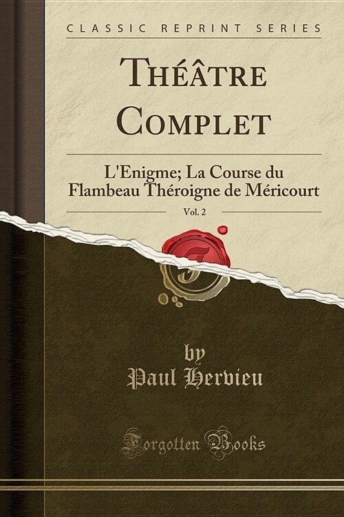 Théâtre Complet, Vol. 2 (Paperback)