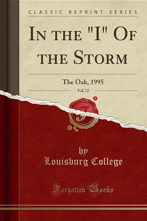 In the I Of the Storm, Vol. 72 (Paperback)