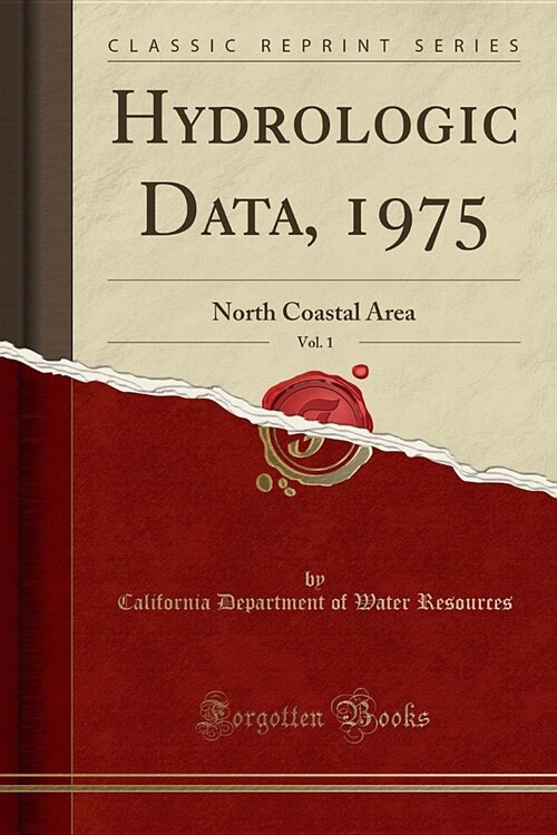 Hydrologic Data, 1975, Vol. 1 (Paperback)