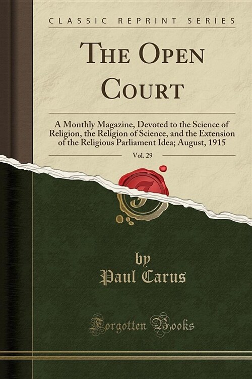 The Open Court, Vol. 29 (Paperback)