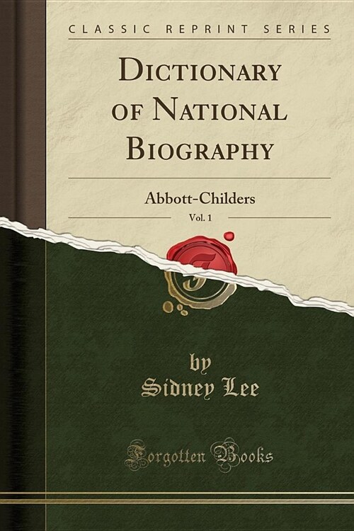 Dictionary of National Biography, Vol. 1 (Paperback)