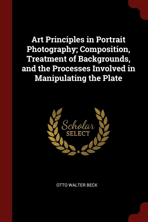 Art Principles in Portrait Photography; Composition, Treatment of Backgrounds, and the Processes Involved in Manipulating the Plate (Paperback)