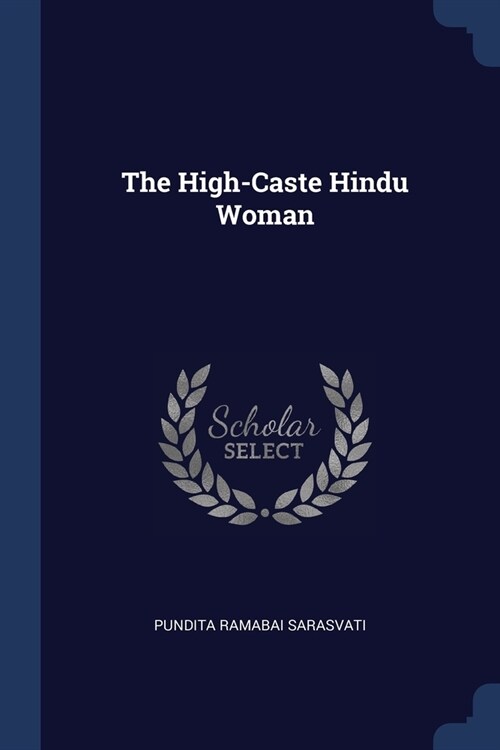 The High-Caste Hindu Woman (Paperback)