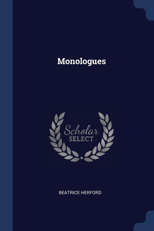 Monologues (Paperback)