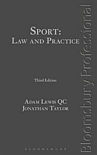 Sport: Law and Practice (Hardcover, 3 ed)