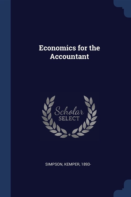 Economics for the Accountant (Paperback)