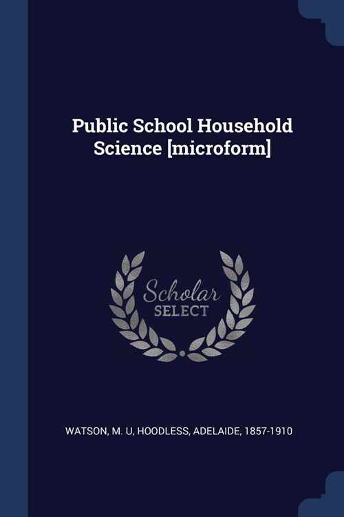 Public School Household Science [microform] (Paperback)