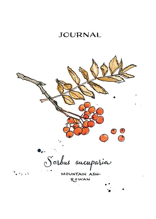 5 x 7 inch Paperback Blank Journal Mountain Ash-Rowan Botanical Cover Art by Annie Brulé (Paperback)