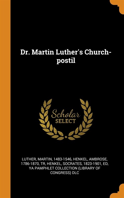 Dr. Martin Luthers Church-postil (Hardcover)