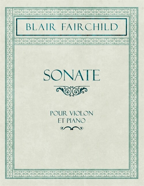 Sonate - Pour Violon et Piano (Paperback)