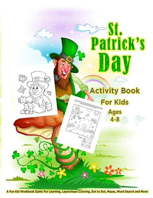 St. Patricks Day Activity Book for Kids Ages 4-8 (Paperback)