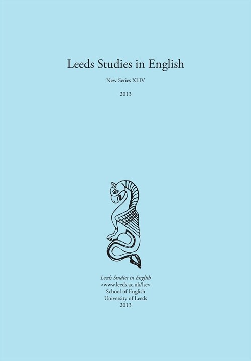 Leeds Studies in English 2013 (Paperback)