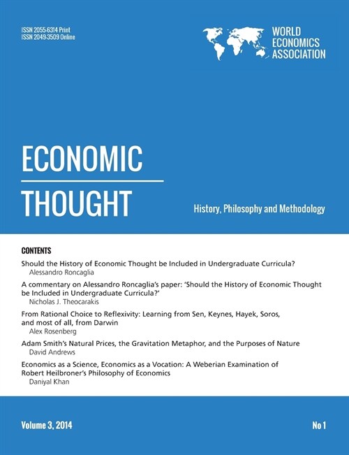 Economic Thought. Vol3, No 1, 2014 (Paperback)