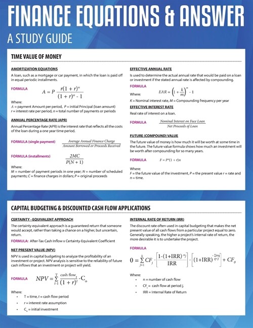 Finance Equations & Answers (Paperback)