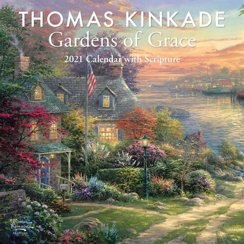Thomas Kinkade Gardens of Grace with Scripture 2021 Wall Calendar (Wall)