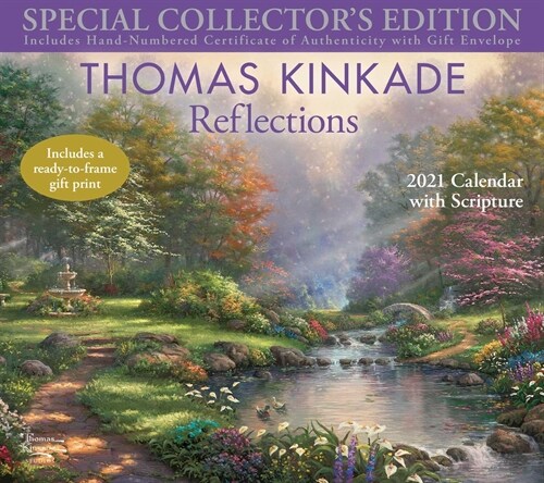 Thomas Kinkade Special Collectors Edition with Scripture 2021 Deluxe Wall Calen: Reflections (Wall)