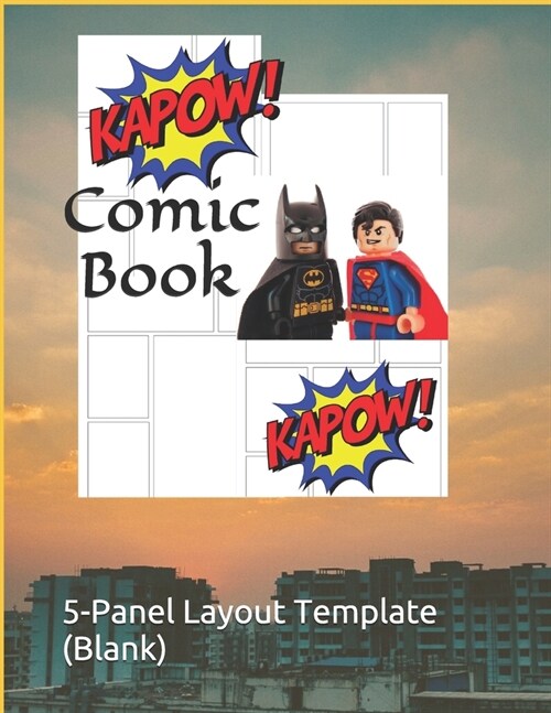 Comic Book: 5-Panel Layout Template (Blank) (Paperback)