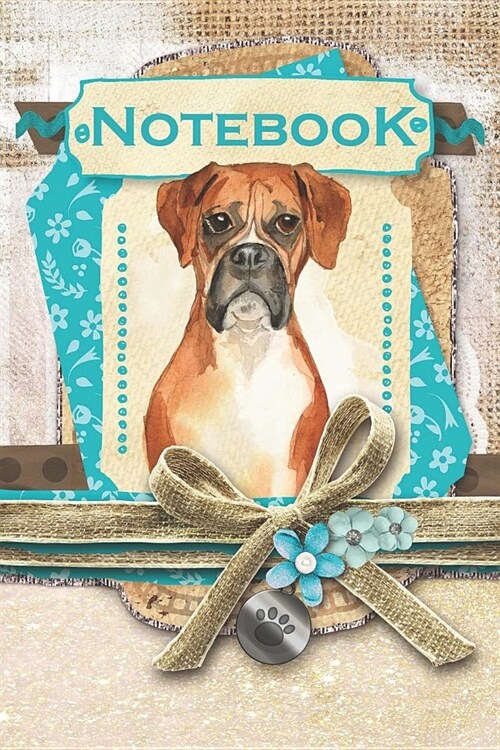 Notebook: Boxer dog cover with 120 pages of lined paper (Paperback)
