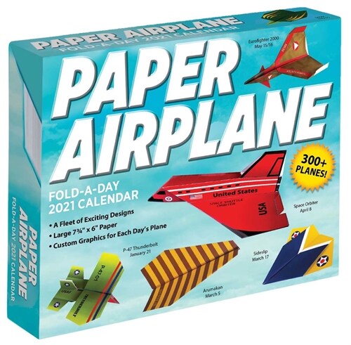 Paper Airplane Fold-A-Day 2021 Calendar (Daily)