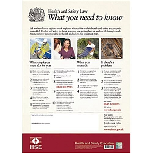 Health and Safety Law : What You Need to Know (Wallchart, A3 poster ed [2013 impression])