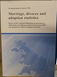 Marriage, Divorce and Adoption Statistics (Paperback)