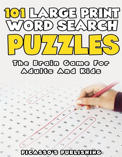 101 Large Print Word Search Puzzles - The Brain Game For Adults And Kids (Paperback)
