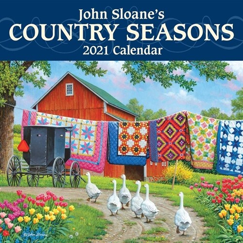 John Sloanes Country Seasons 2021 Mini Wall Calendar (Mini)