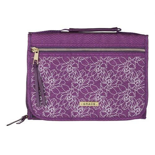 Bible Cover Organizer Purple Floral Grace (Other)