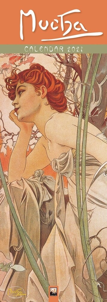 Alphonse Mucha Slim Calendar 2021 (Art Calendar) (Wall)