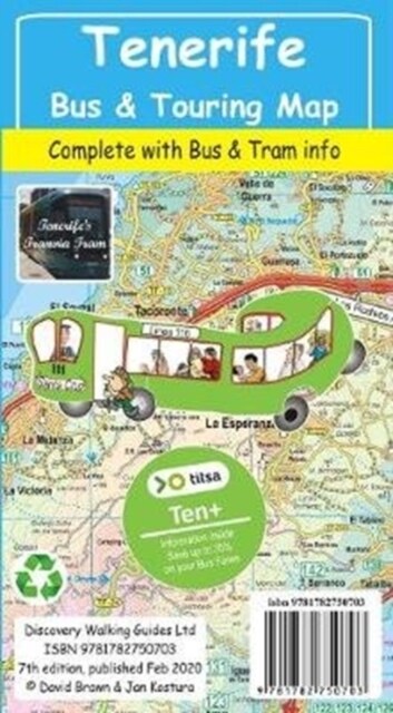 Tenerife Bus & Touring Map (Sheet Map, folded)