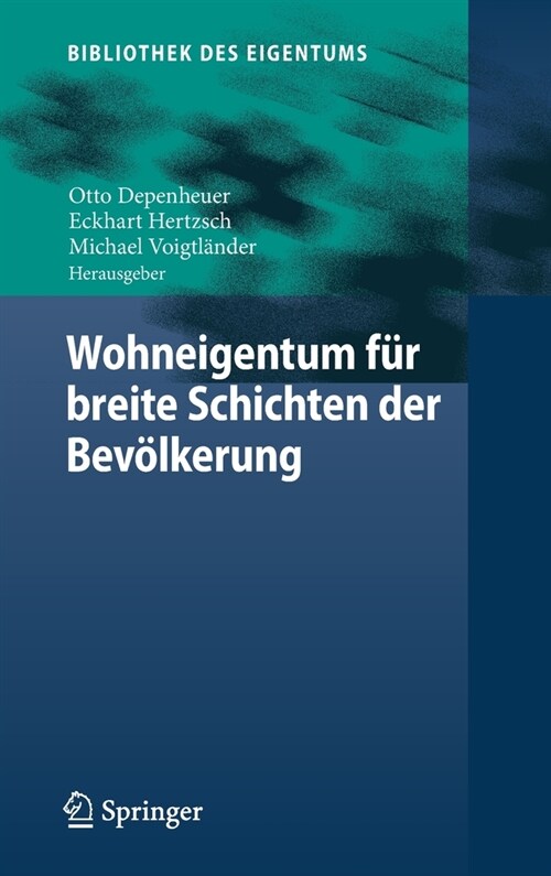 Wohneigentum F? Breite Schichten Der Bev?kerung (Hardcover, 1. Aufl. 2020)