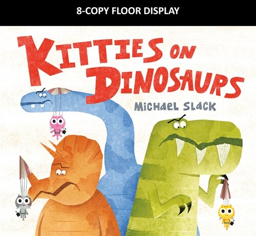 Kitties on Dinosaurs 8-copy Floor Display w/ Riser (Trade-only Material)
