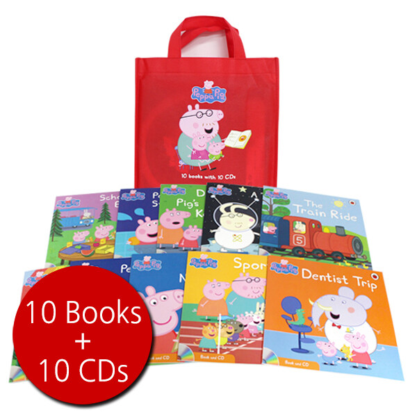 [중고] 페파피그 Peppa Pig : Red Bag (Book 10권 + CD 10장)