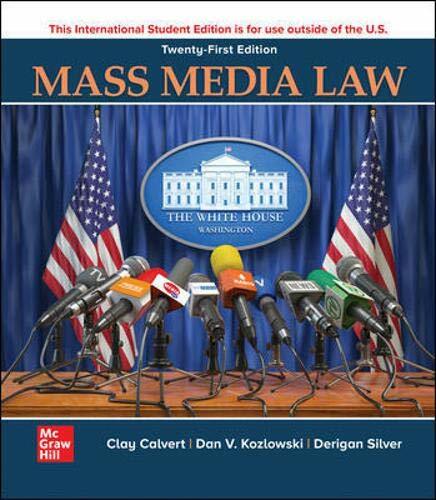 [중고] Mass Media Law (Paperback, 21st, International Student Edition)