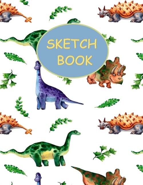 Sketch Book: Friendly Dinosaurs (Paperback)