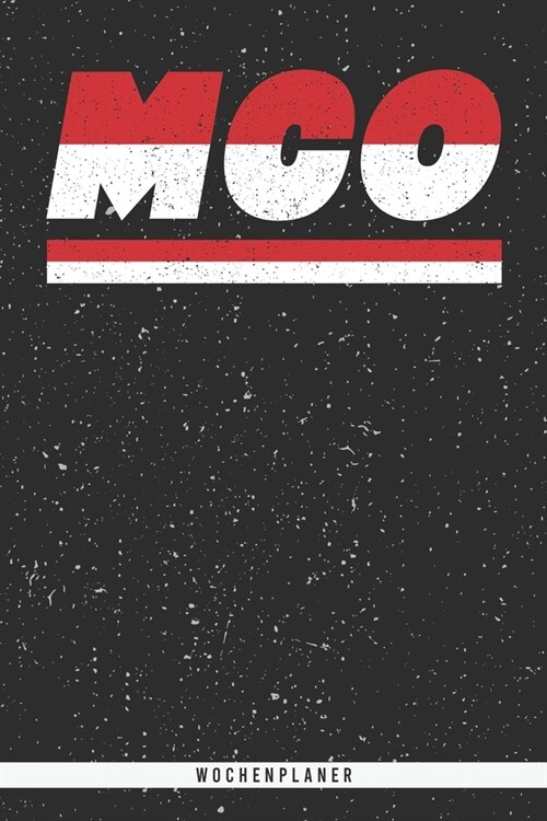 McO: Monaco Wochenplaner mit 106 Seiten in wei? Organizer auch als Terminkalender, Kalender oder Planer mit der monagesen (Paperback)