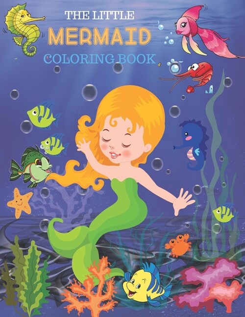 The Little Mermaid Coloring Book: 34 Cute, Unique Coloring Pages (Paperback)