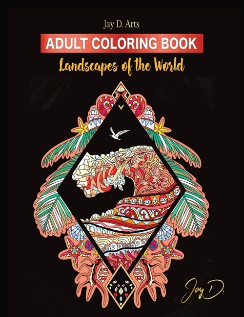 Adult coloring book: Landscapes of the world (Paperback)
