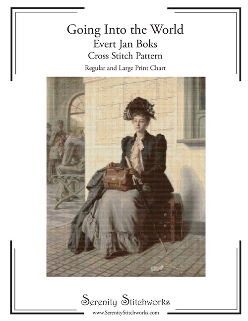 Going Into the World - Evert Jan Boks - Cross Stitch Pattern: Regular and Large Print Chart (Paperback)