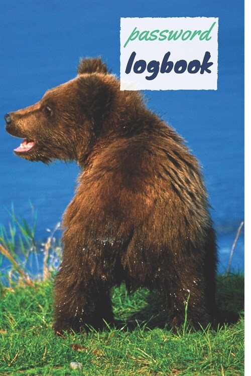 Password Logbook: Bear Internet Password Keeper With Alphabetical Tabs - Handy Size 6 x 9 inches (vol. 1) (Paperback)