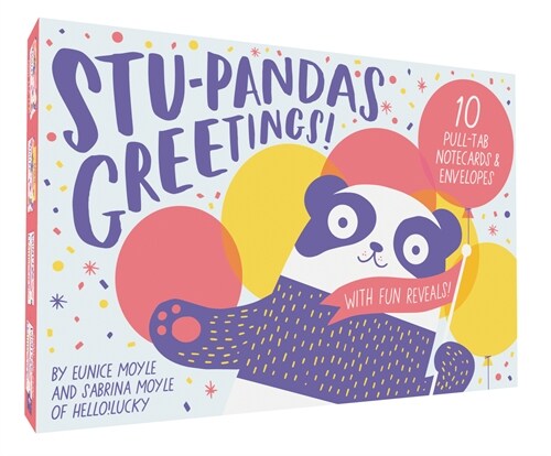 Stu-Pandas Greetings! 10 Pull-Tab Cards & Envelopes (Novelty)