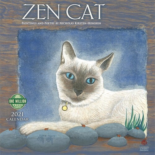 Zen Cat 2021 Wall Calendar: Paintings and Poetry by Nicholas Kirsten-Honshin (Wall)