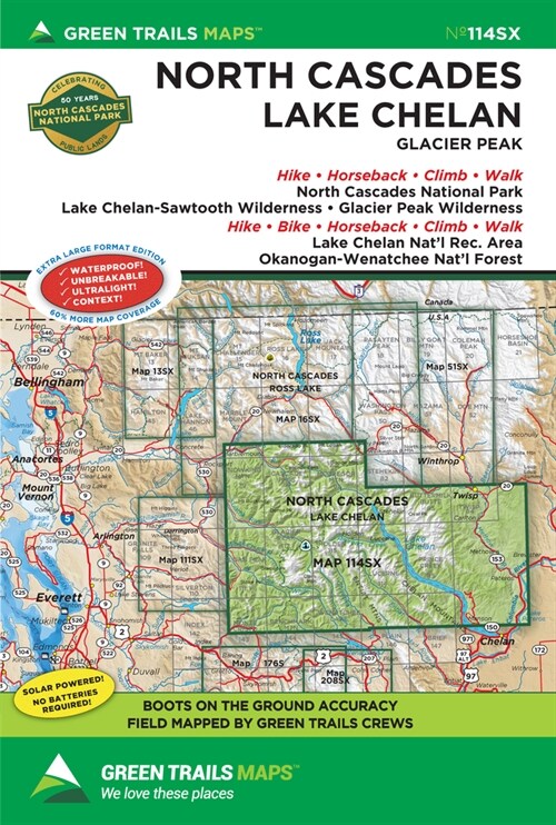 North Cascades / Lake Chelan, Wa No. 114sx (Folded)