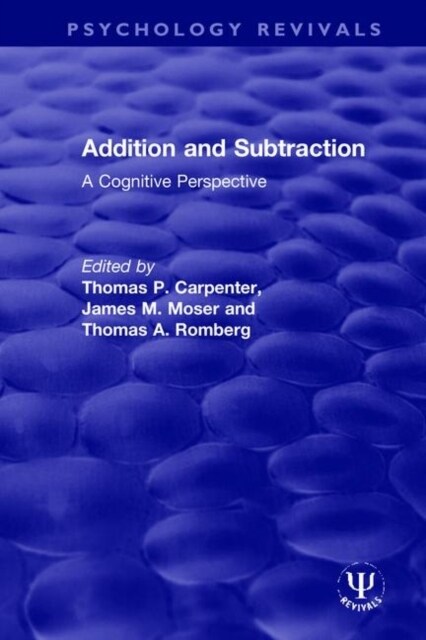 Addition and Subtraction : A Cognitive Perspective (Hardcover)