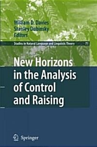 New Horizons in the Analysis of Control and Raising (Paperback)