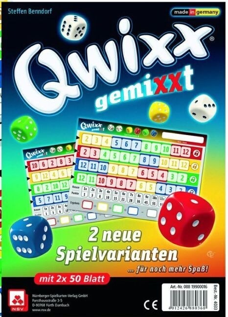 Qwixx gemiXXt Zusatzblocke (Spiel-Zubehor) (Game)